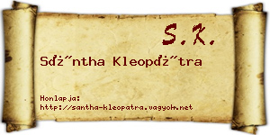 Sántha Kleopátra névjegykártya
